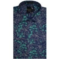 Print Blue Shirt : 