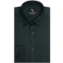 Self Design Dark Green Shirt : Business