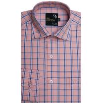 Checks Orange Shirt : Business