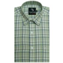 Checks Light Green Shirt : Business
