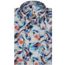 Print Blue Shirt : Slim