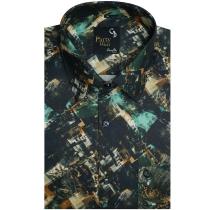 Print Green Shirt : Party