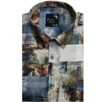 Print Gray Shirt : Party