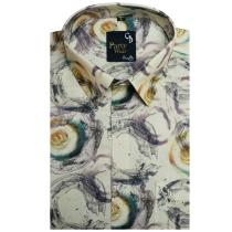 Print Cream Shirt : Party