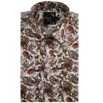 Print Brown Shirt : Party
