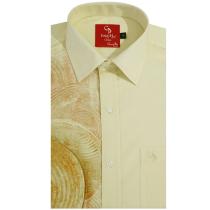 Print Brown Shirt : Party
