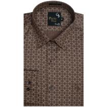 Print Brown Shirt : Party