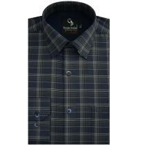 Checks Dark Gray Shirt : Business