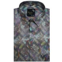 Print Purple Shirt : Party