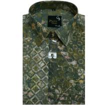 Print Brown Shirt : Party