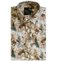 Print Brown Shirt : Party