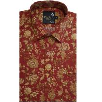 Print Rust Shirt : Party