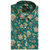 Print Green Shirt : Party