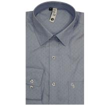 Self Design Dark Blue Shirt : Slim