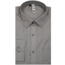 Self Design Dark Gray Shirt : Slim