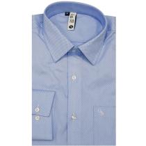 Self Design Navy Blue Shirt : Slim