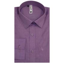 Self Design Mauve Shirt : Slim