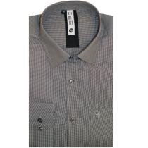 Checks Dark Gray Shirt : Slim