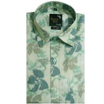 Print Green Shirt : Party