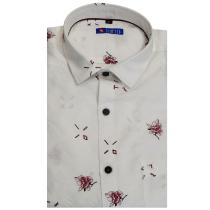 Print White Shirt : Slim