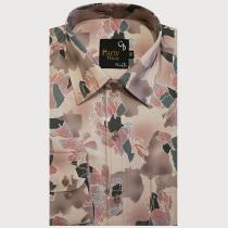 Print Peach Shirt : Party
