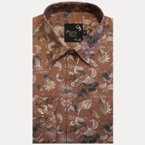 Print Brown Shirt : Party