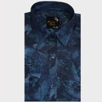 Print Navy Blue Shirt : Party