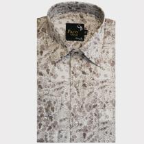 Print Brown Shirt : Party