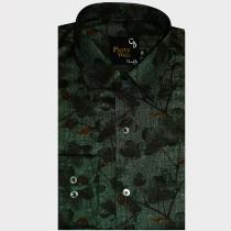 Print Green Shirt : Party