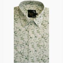 Print Green Shirt : Party
