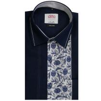 Combination Navy Blue Shirt : Ditto