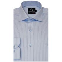 Stripes Aqua Blue Shirt : Business