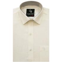 Self Design Cream Shirt : Business