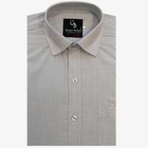 Self Design Light Gray Shirt : Business