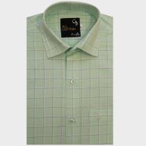 Checks Light Green Shirt : Business