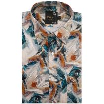 Print Blue Shirt : Party