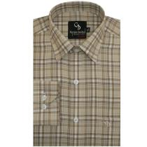 Checks Fawn Shirt : Business