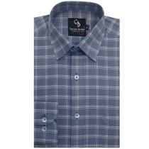 Checks Blue Shirt : Business
