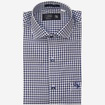 Checks Dark Blue Shirt : Business