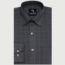 Checks Gray Shirt : Business