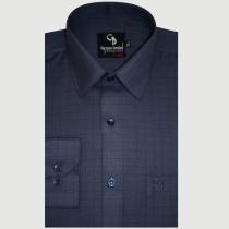 Checks Navy Blue Shirt : Business