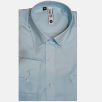 Self Design Aqua Blue Shirt : Slim