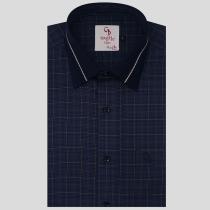 Combination Navy Blue Shirt : Party