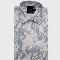 Print Blue Shirt : Party