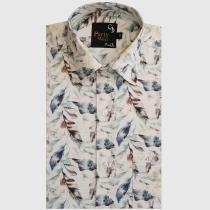 Print Cream Shirt : Party