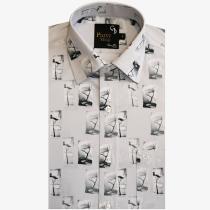 Print Gray Shirt : Party