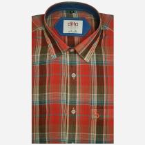 Checks Orange Shirt : Ditto