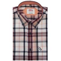 Checks Brown Shirt : Ditto