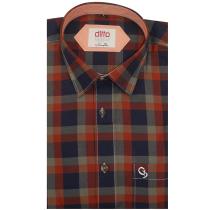 Checks Brown Shirt : Ditto