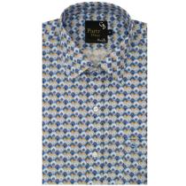Print Navy Blue Shirt : Party